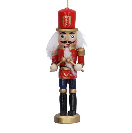 Wood Nutcracker, Red Jacket & Drum 12cm *ETA Nov